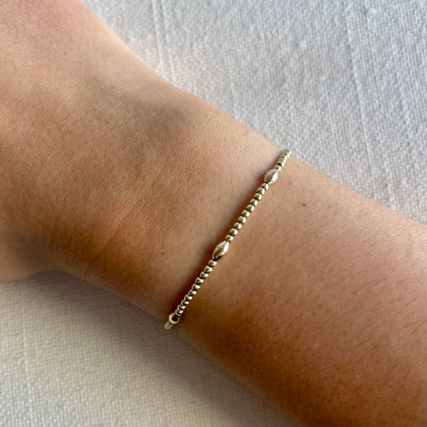 The 2mm Orzo Bracelet