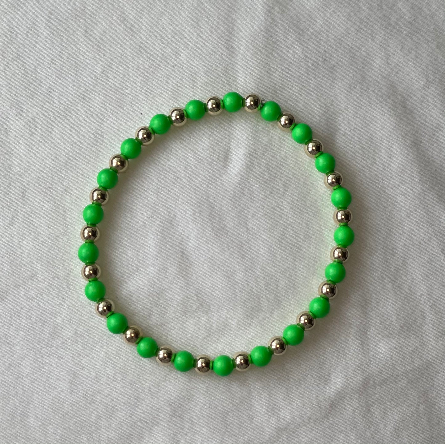Single 4mm Color & 14k Gold Filled Bracelet