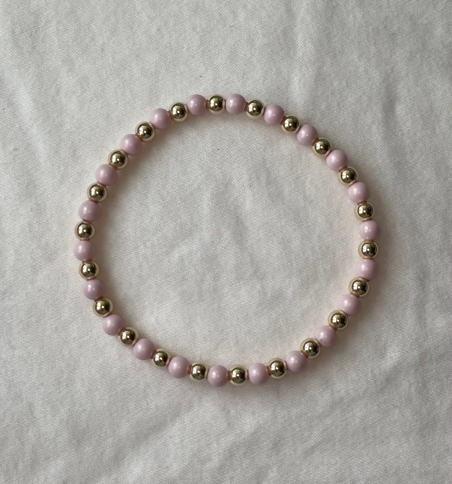 Single 4mm Color & 14k Gold Filled Bracelet