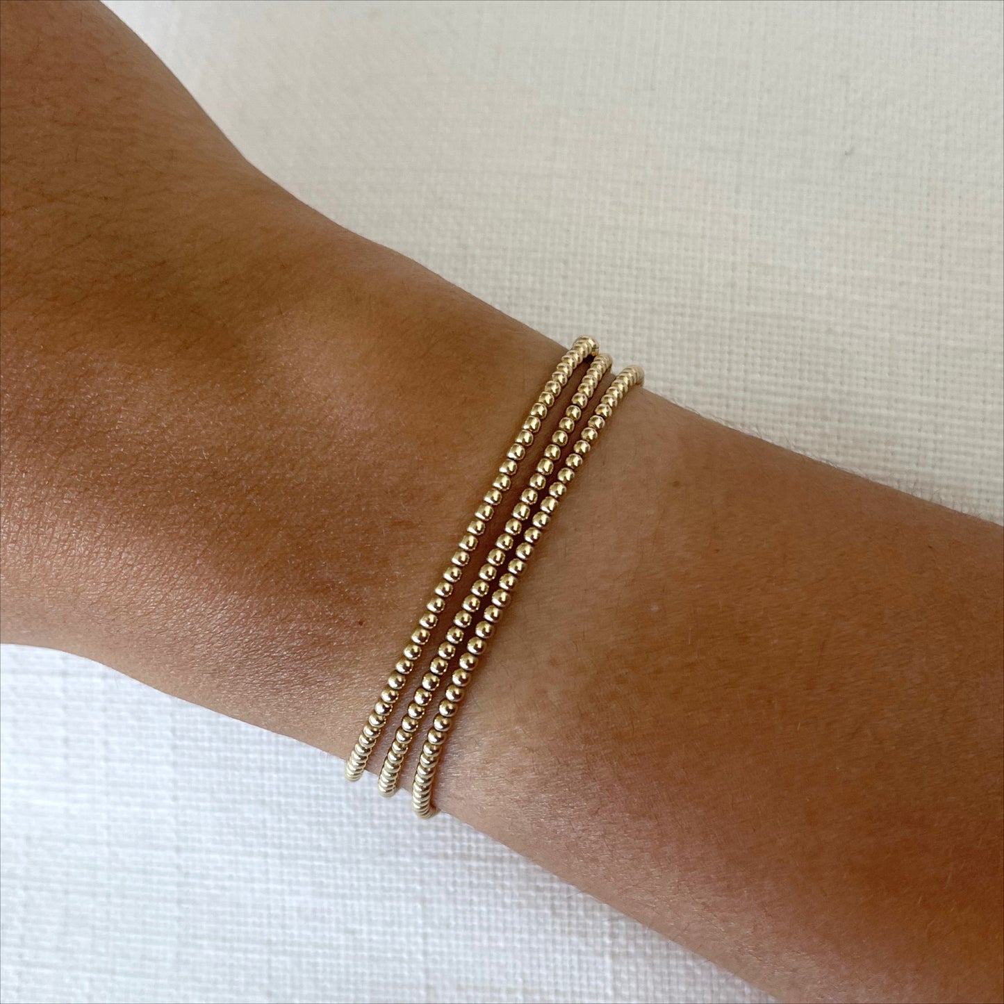 Single 2mm 14k Gold Filled Bracelet