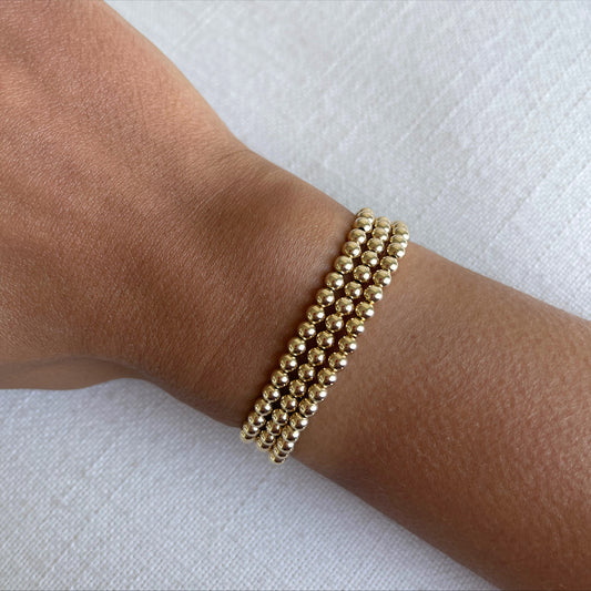 Single 4mm 14k Gold Filled Bracelet