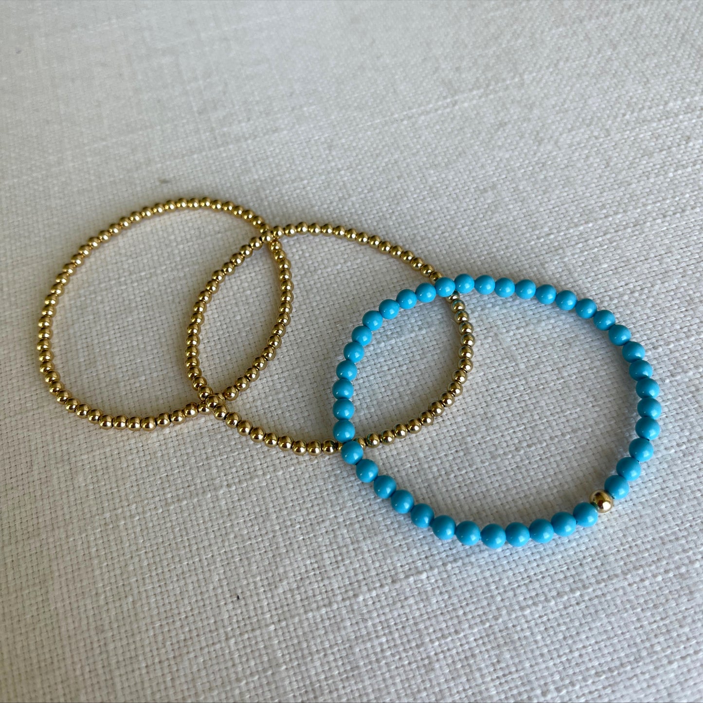 The Simple 14k Gold & Color Stack