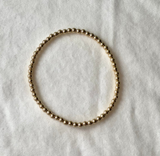 Single 3mm 14k Gold Filled Bracelet